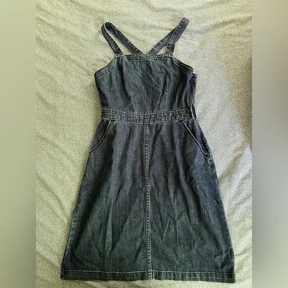 white christmas dresses Anya Denim Overall Dress